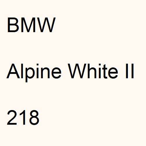 BMW, Alpine White II, 218.